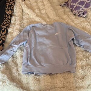 Nike Women's Soft Blue Crew Neck Sweater